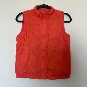 Keren Hart Zip-Up Vest Coral Orange Women’s Size Small